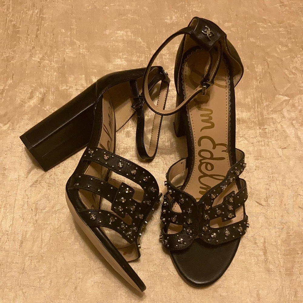 Sam Edelman Yasha Black Studded heels